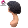 Wigs Bob Curly Bob courts avec une frange 12 pouces de couleur noire perruques bouclées avec une frange pour afro-américain