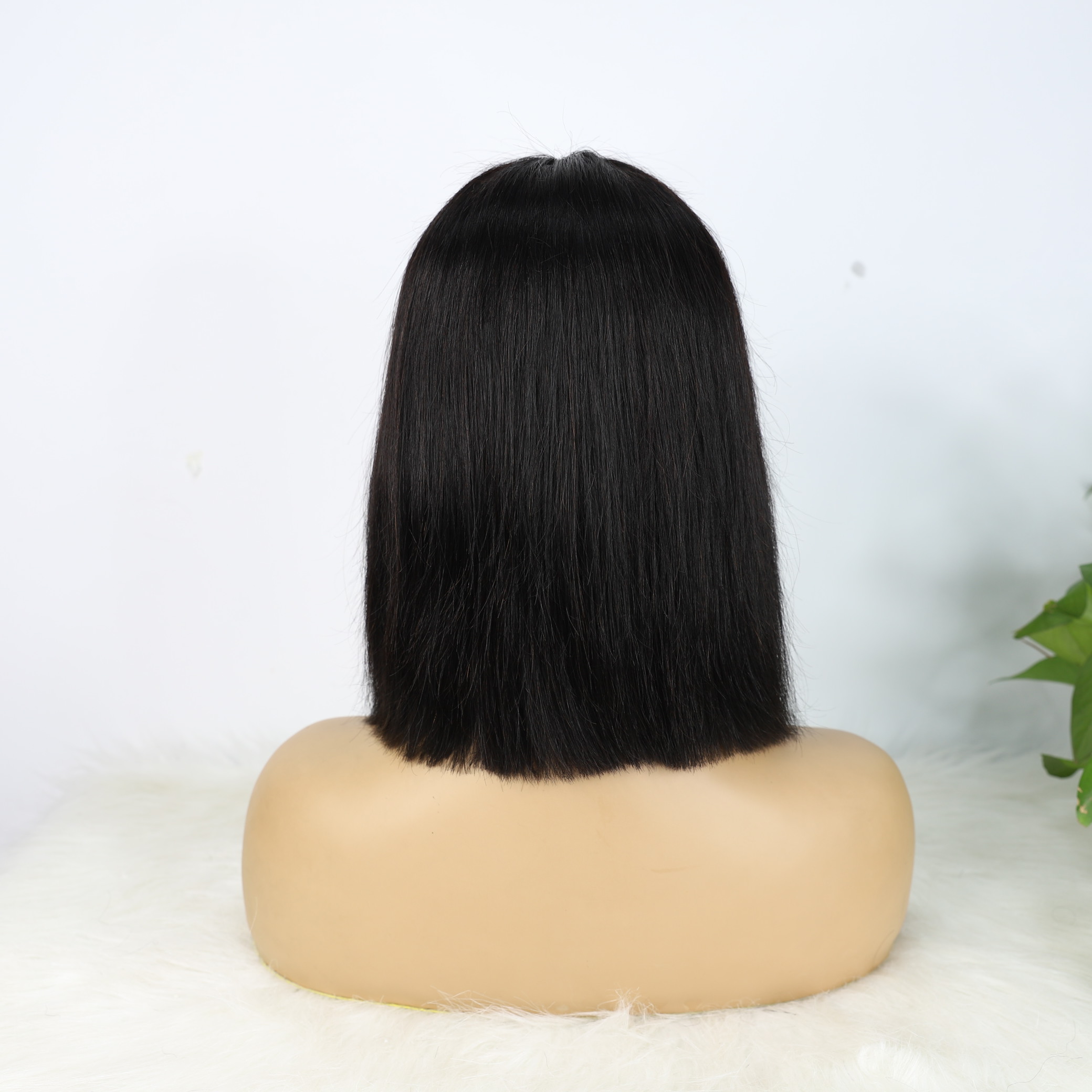 Fermeture en dentelle courte Bob Wig T Partie 4x1 Remy Human Hair for Black Women