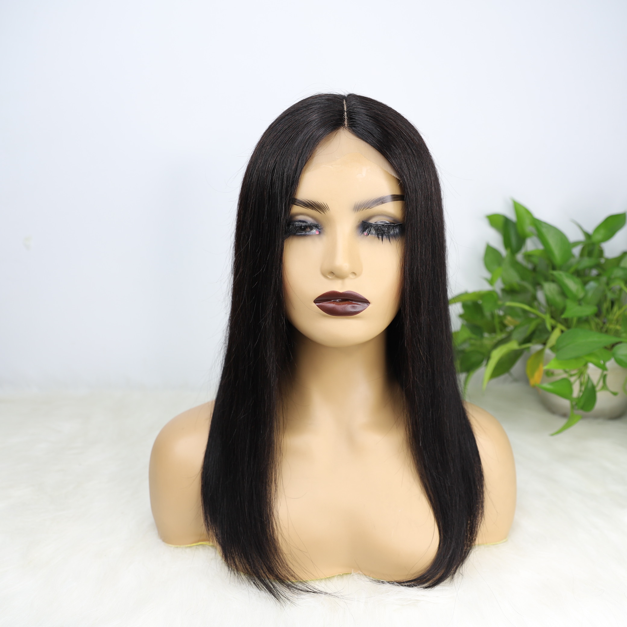 Virgin Brésilien Straight T partie Bob Wig 4x4x1