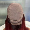 # 99J borgogne raide bob perruques brésilienes vierges cheveux courts cheveux humains bob perruques en dente