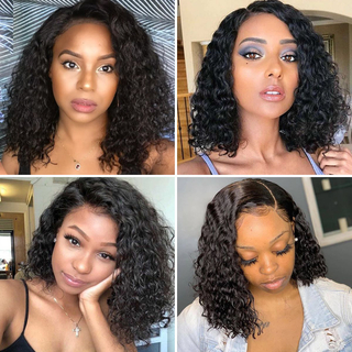 Angelbella 2022 New Bob Lace Front Virgin Hair Water Wave Bob Wig