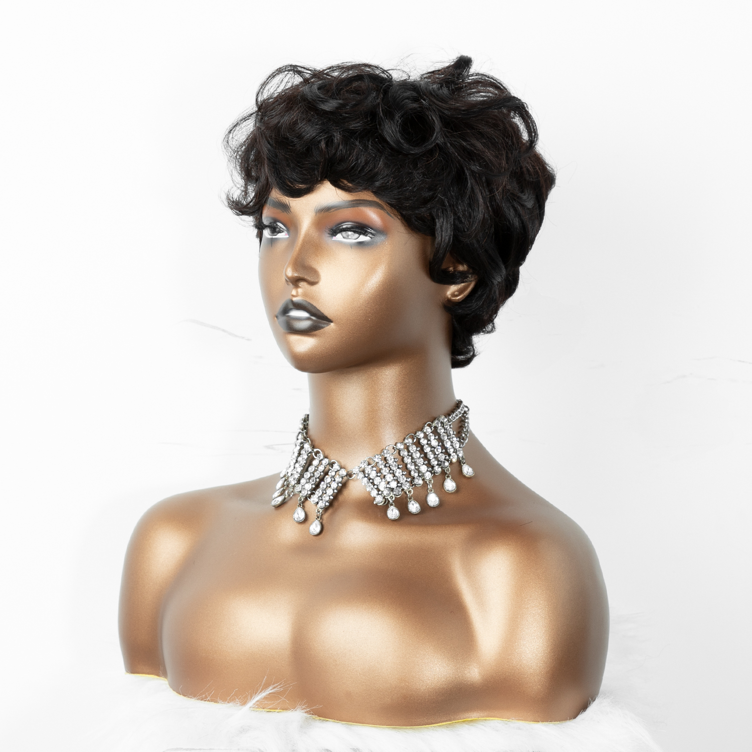  Angelbella DD Diamond Hair New Style Short Bob Wig Prix d'usine Natural Wave Curl Curl Styles Curl Brésilien Machine à cheveux Brésilienne Fabriée pour femmes noires