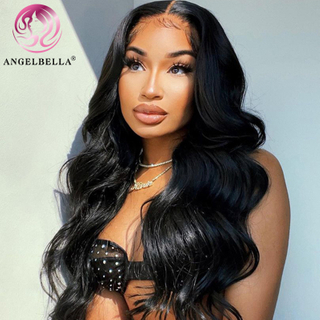 Angelbella Glory Virgin Hair 13x4 Transparent Lace Frontal Body Wave Best Human Human Hair Lace Front Pernues