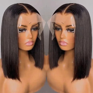 En gros 13x4 Natural Black Vietnam Human Human Human Lace Lace Lace Front Wig Straitement Bob dentelle Bob Frontal Wigs for Black Women