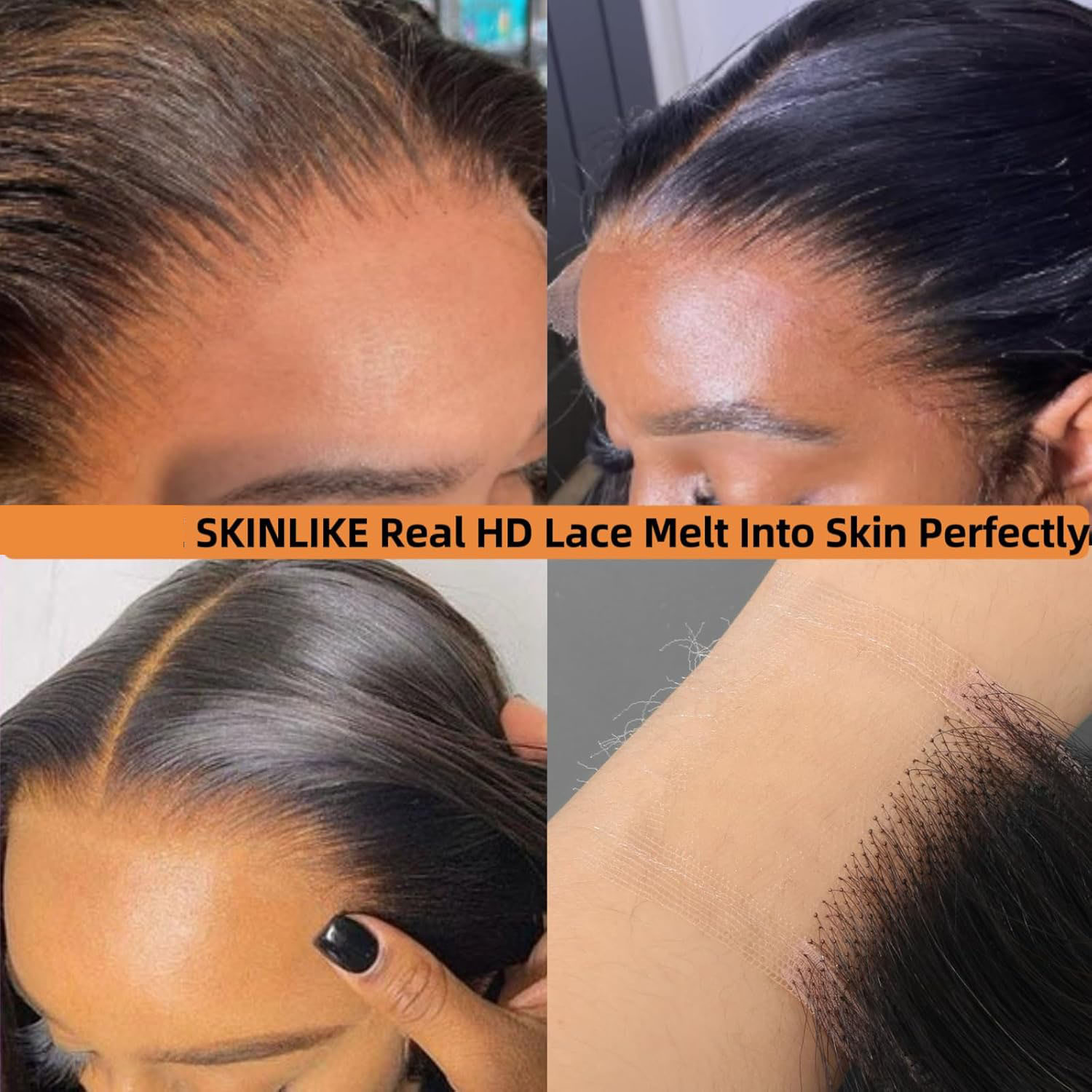 2022 6X6 Lace Closure cheveux humains dentelle transparente partie libre soyeux droite avec des cheveux de bébé