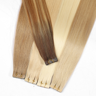 Extensions de ruban raide osseux 100% Vierge cru vierge pour les cheveux humains Cuticule alignée de bande de trame de trame Extensions de cheveux naturels en gros