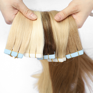 Ruban dans les extensions de cheveux Cuticules cheveux alignés naturels en gros 100% Vierge cru vierge ruban de cheveux humain en extensions