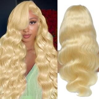 En gros 180% densité 30 pouces 13x4 Body wave en dentelle perruques avant sans glues 613 perruque blonde de cheveux humains pour femmes