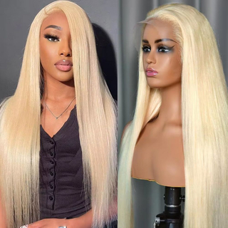 Angelbella 13x4 613 Blond Blond sans glu sans gluant Transparent en dentelle de dentelle perruque avant raide en dentelle humaine perruque frontale pour les femmes