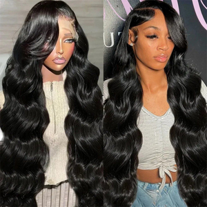 Angelbella de haute qualité 13x4 30 pouces Wig frontal en dentelle HD sans glue sans glue.
