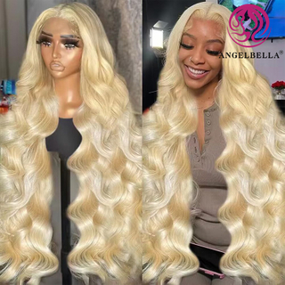 En gros de 30 pouces 613 Blonde blonde en dentelle sans glue perruque frontale brésilien perruques de cheveux humains transparent perruque avant en dentelle transparente avec cheveux pour bébé