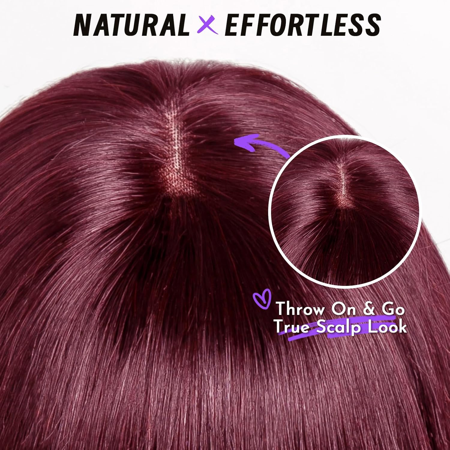 99J Red Bob Remy Wigs avec frange 10 pouces de machine faite borgogne