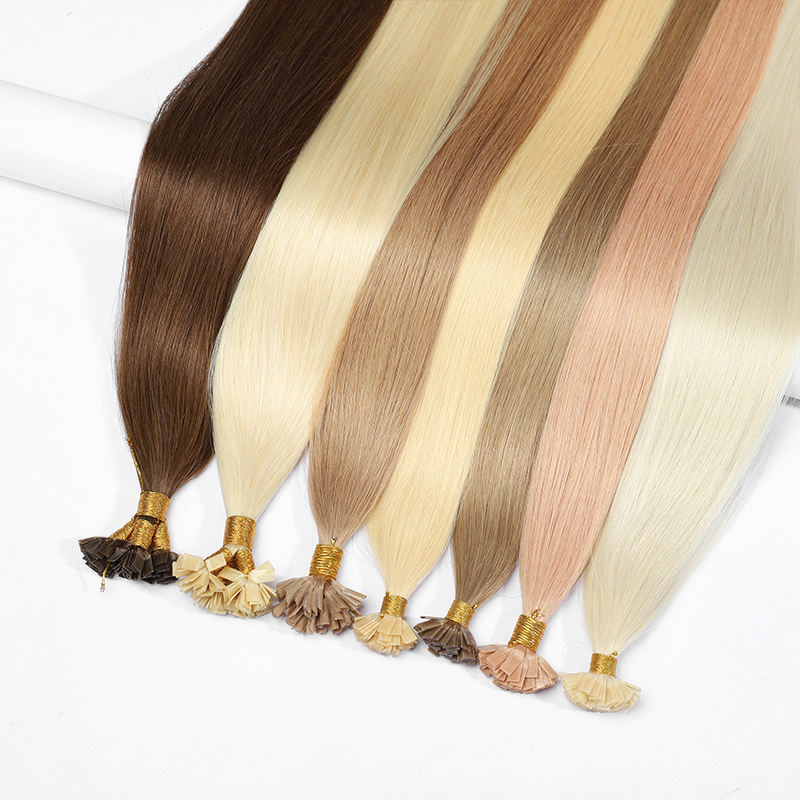 Angelbella en gros Extensions de cheveux i-tip Cuticule Aligné Os Right I-Tip Hair Extensions 100% cru vierge cheveux humains