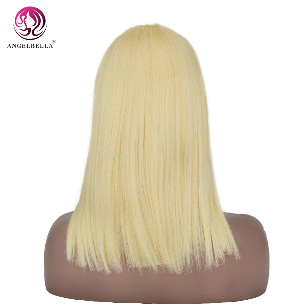 Blonde honey droit 613 # Long Bob Wig pour les femmes 180 Densité brute Vierge Hair Full Lace Fermeure Wig