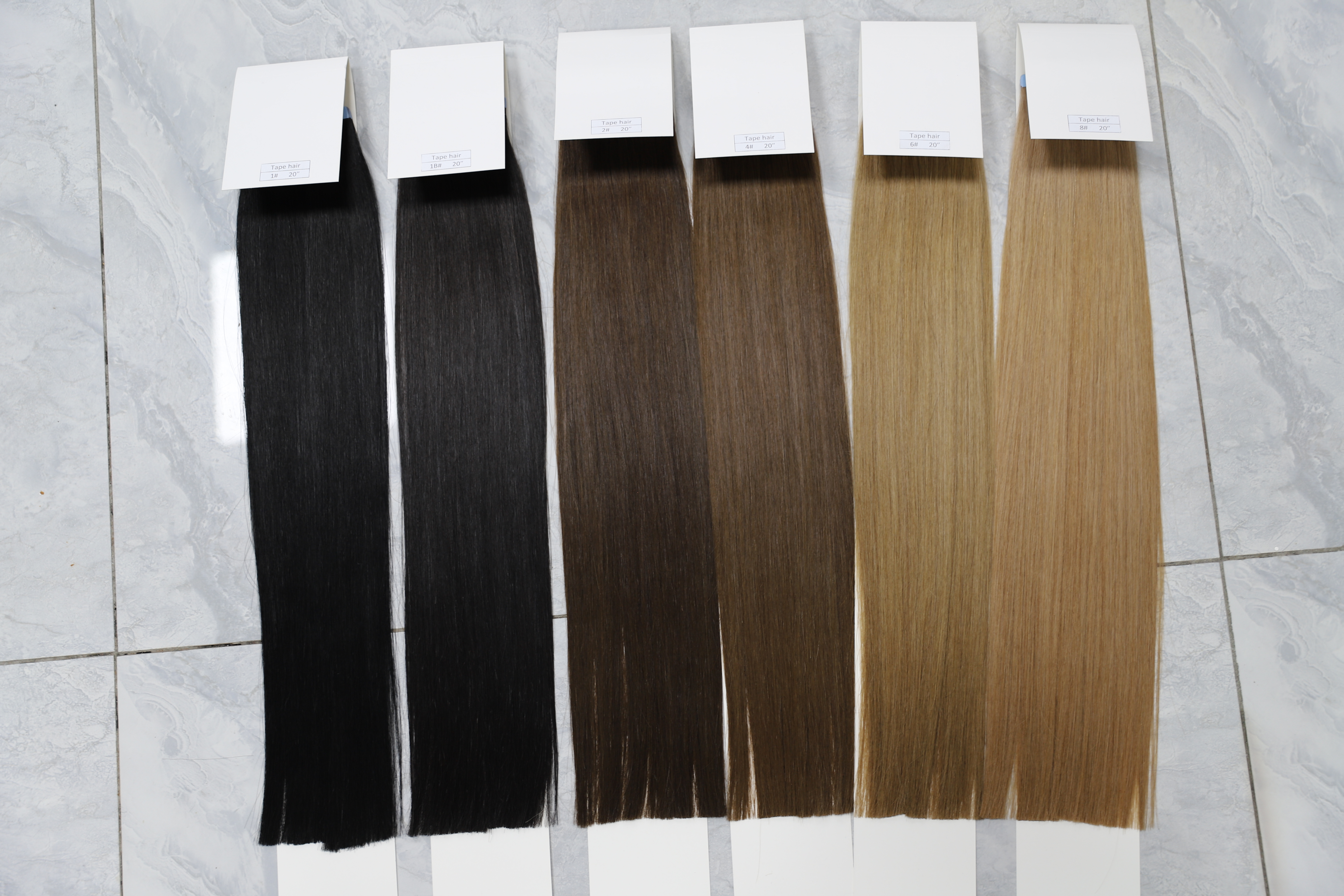 Bande dans les extensions de cheveux 20 pouces 40pcs 100g bande droite dans les extensions de cheveux humains