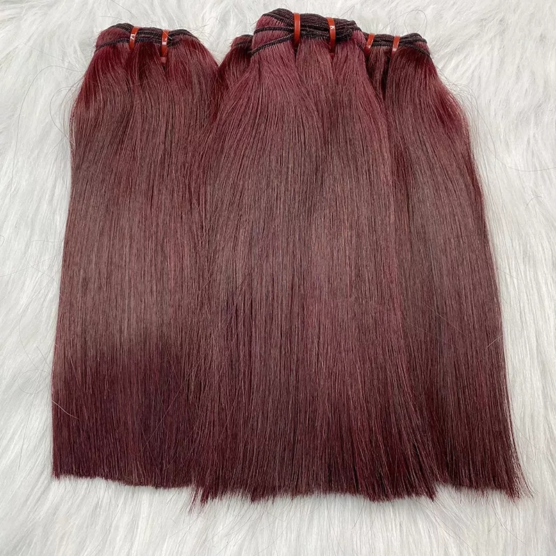 Angelbella cheveux brésiliens armure droite paquets de cheveux humains paquets de cheveux Remy cheveux raides-99j