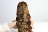 Pré-cueillette des cheveux naturels de mise en évidence la vague de carrosse