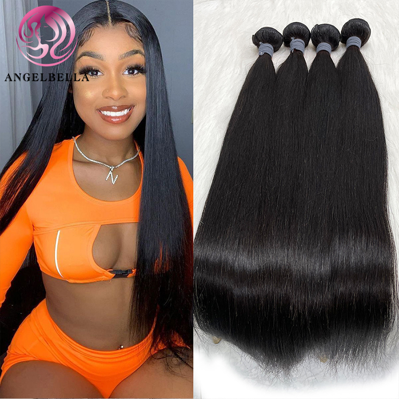 Angelbella Queen Doner Virgin Hair Cuticule Aligned Hair Bundles tisser brésilien Double Double Drawn Human Hair Extension