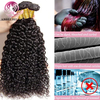 Angelbella Queen Doner Virgin Hair Brésilien 1B # vague profonde Cuticule humaine cruée Extensions de cheveux alignés