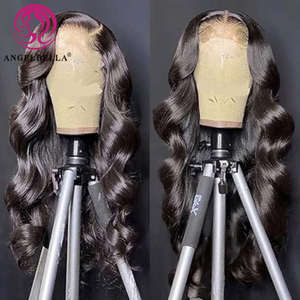 Angelbella Queen Doner Virgin Hair Body Wave 13x4 Hd Full Lace Frontal Wig Raw Brésilien Human Human Hd Wig Wig Hd Lace Front Human Hair Wigs