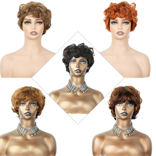  Angelbella DD Diamond Hair New Style Short Bob Wig Prix d'usine Natural Wave Curl Curl Styles Curl Brésilien Machine à cheveux Brésilienne Fabriée pour femmes noires