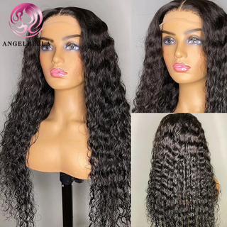 Angelbella DD Diamond Hair 13x4 Transparent Lace Frontal Deep Wave Human Human Hair Wig