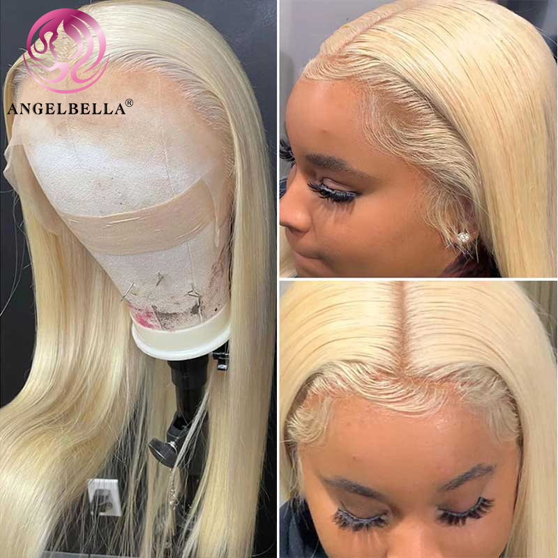 Angelbella Glory Virgin Hair 13x4 Os Straitement 613 HEUR HUMAIN RAW HD Extensions frontales en dentelle 