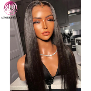  Angelbella Queen Doner Virgin Hair Birman Lace Lace Lace Perruques Avant Human Human 13X4 HD LACE CLOSURE PERMURES POUR LES FEMMES NOIRES