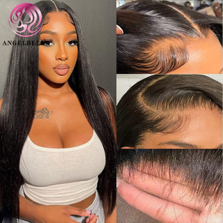 Angelbella Glory Virgin Hair 13x4 Straitement sans glueless HD en dentelle avant perruques de cheveux humains