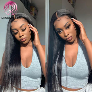Angelbella Glory Virgin Hair 13x4 HD HD FRONTAL LACE LACE FRANT WIG HEURS FORS POUR FEMMES NOIRES