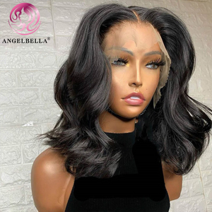  Angelbella glory vierge body wave 13x4 pré-cueilled brésilien humain cheveux hd en dentelle perruques avant
