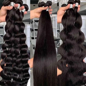 Angelbella en gros de couleur naturelle 30 pouces brésiliennes cheveux humains extensions de cheveux humains pignon single dessiné pour les femmes noires