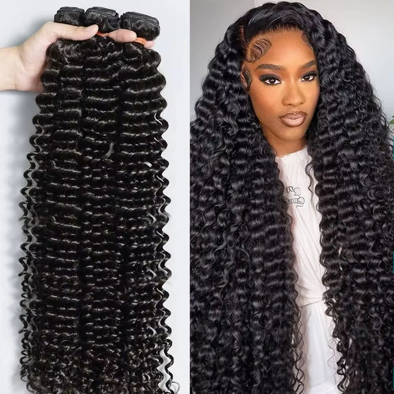 Angelbella en gros couleur naturelle Brésilien Vierge Vierge Vierge Double Draft Wave Human Human Elmalle Extension Bundles for Black Women