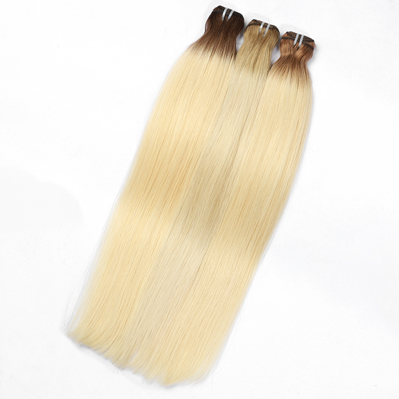 En gros 100% de cheveux vierges cru à la main de cheveux liés à la tronçonne de tronticule aligné de qualité raide alignée.