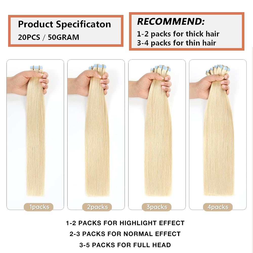 Ruban dans les extensions de cheveux Cuticules cheveux alignés naturels en gros 100% Vierge cru vierge ruban de cheveux humain en extensions