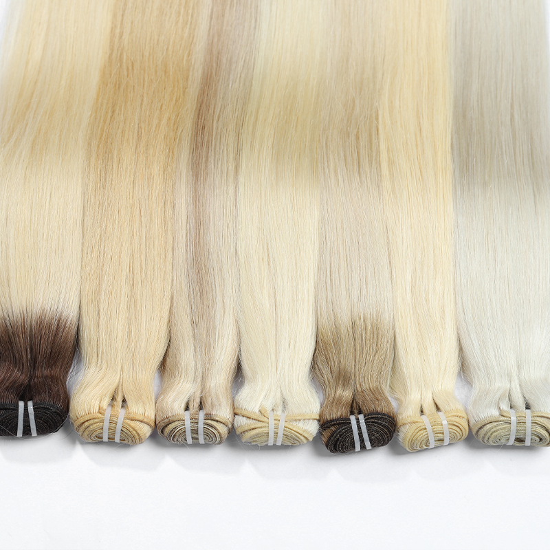 En gros 100% de cheveux vierges brutes cuticules alignées en os droit des styles attachés à main moelle 