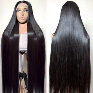Brésilien 13x4 perruques de cheveux humains droits 180% densité HD HD Perruques avant en dentelle suisse transparente pour femmes noires