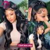 30 pouces 180 densité 13x4 Wave sans glue, perruque frontale Frontal Transparent Lace Front Ferrw Perrules pour femmes