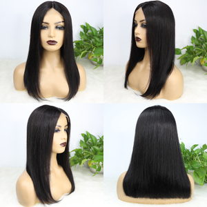 16inch Fermeture en dentelle Bob Wig T partie droite 4x4x1 Cheveux humains