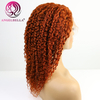 Jerry Curly Human Hair Wigs Ginger Orange