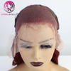 180% densité 99J Bourgogne en dentelle Bourgonds Fermoirs Human Clair Colored Body Wave 13x4 Bourgogne Perruque humaine pour femmes