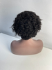 13x1 Perruque avant en dentelle transparente Short Pixie Curly Human Hair Wigs 180% Pix Style pour les femmes noires