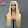 Angelbella Queen Doner Virgin Hair 30/32 pouces pré-cueilli 613 # 13x4 Blonde blonde à cheveux humains frontaux pour femmes 