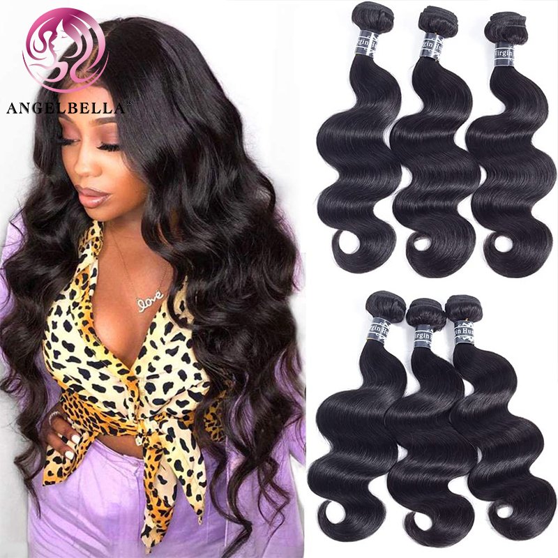 Angelbella Queen Doner Virgin Hair Wholesale Brazilian Body Body Wave Hair Bundles 