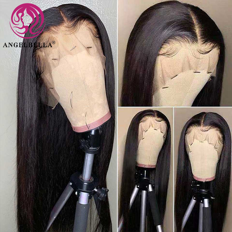 Angelbella Queen Doner Virgin Hair 13x4 Transparent Lace Frontal Full Full Wigs HD Lace Human Hair Wig