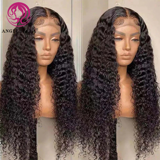 Angelbella Glory Virgin Hair 13x4 Vietnamien Human Human Humane Deep Curly Cuticule Alignement Hd Full Lace Frontal Wig frontal
