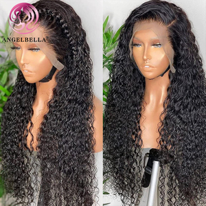 Angelbella DD Diamond Hair Hd Water Wig Wig 13x4 Lace Front Human Hair Wigs Percure frontale de dentelle pré-tournée