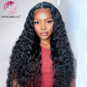 Angelbella dd Diamond Hair 13x4 Lace Front Wig Fave Deep Waveless Présineux sans cueillette
