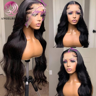 Angelbella Glory Virgin Hair 13X4 Body Wave Hirm Hum Human Hd Hd Lace Front Perruques