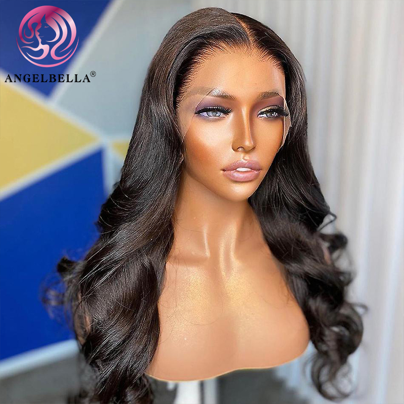Angelbella Glory Virgin Hair Hd Lace Front 13x4 Body Wave Brésilien Human Hair Wigs